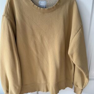 TNA Cozy Fleece Crew Neck Sweater - Beige